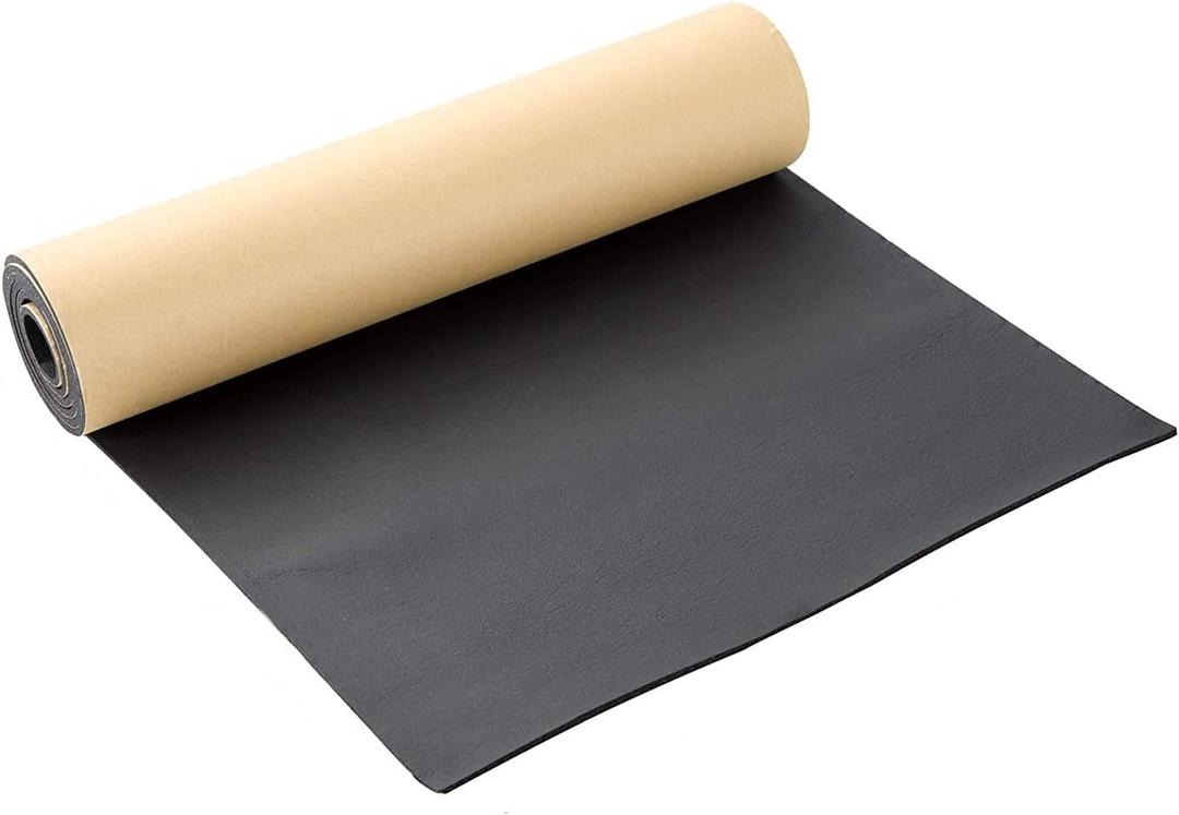 NATGAI Sponge Neoprene with Adhesive Foam Rubber Sheet 1/8 Thick X 12 Wide X 48 Long, Cut to Multiple Dimensions and Lengths - DIY, Gaskets, Cosplay, Costume, Crafts