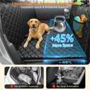 URPOWER 2026 Upgraded Back Seat Extender for Dogs - Large Hard Bottom Dog Car Seat Cover Holds 550lbs, Waterproof Dog Hammock Pet Bed with High-Density Foam Non-Slip Backseat Protector