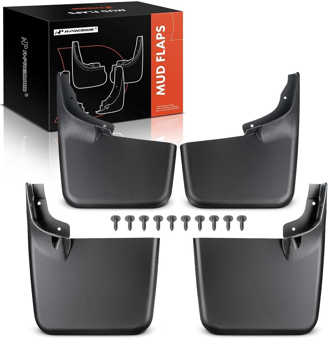 A-Premium Mud Flaps Compatible with Ford F-150 2004-2014 Pickup, No Drilling Required Mud Guards with Hardware Accessories, Set of 4 Front and Rear