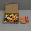 30 Pcs Valentines Day Gift Mini Sport Stress Balls Bulk with Cards for Kids Bouncy Ball Fidget Squeeze Toys Party Favors Goodie Bag Stuffers School Gifts Exchange Classroom Prizes for Boys and Girls