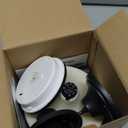 Solar Table Lights Outdoor, 2 Pack Classic Martini-Shaped Lanterns with Base & Ground Stakes, Waterproof LED Solar Powered Decorative Lights for Patio Table Garden Path (Warm White)