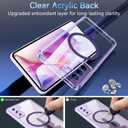 Hensinple for Samsung Galaxy S21 FE 5G Case Magnetic, S21 FE Phone Case with Screen Protector [Compatible with MagSafe], Matte Back Slim Shockproof Protective Case for Samsung S21 FE, Purple