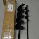 TCBWFY Auger Drill Bit for Planting, 2 Set Solid Core Shaft Garden Auger Spiral Drill Bit, Hole Digger for 3/8'Hex Drive Drill (3'X16.5' and 1.6'X16.5")