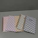 5 Pack Checkered Spiral Notebooks 8.27 x 5.51 Inch Cute Work Notebooks A5 College Ruled 160 Pages/ 80 Sheets Aesthetic School Supplies for Employee Worker Stuff School Office Supplies(Pastel)
