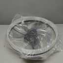 VOLISUN Low Profile Ceiling Fans with Lights and Remote, Fandelier Ceiling Fan Flush Mount, 3000K-6500K Smart Bladeless LED Fan Light, Black Modern Ceiling Fans with Lights for Bedroom (19.7 INCH)