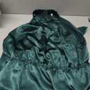 CYCLAMEN Plus Size 0X-4X Satin Halter Neck Dress A-line Maxi Long Dresses Wedding Guest Cocktail Evening Gowns (Green, XXXL)