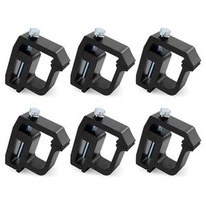 QYMOPAY Truck Cap Mounting Clamps, Heavy Duty Camper Shell Clamps for Chevy Silverado Sierra 1500/2500/3500, for Dodge, for Ram 1500/2500/3500, F150 F250, for Mitsubishi, for Toyota (6 pcs)