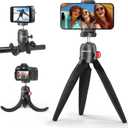 UBeesize Flexible Tripod for iPhone and Samsung with Remote and Phone Holder, Ideal for Video Recording, Vlogging, and Selfies, Compatible with Canon and Sony Cameras