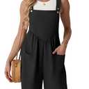 Lepunuo Women's Summer Casual Rompers Seniors Bib Short Overalls Loose Jumpsuit Beach Outfits size large