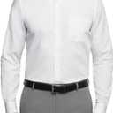 Van Heusen Men's Regular Fit Poplin Solid Spread Collar Dress Shirt (White, L)