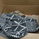 Bloomingville Soft Reclaimed Cotton Blend Throw with Diamond Pattern and Fringe, Black and Beige