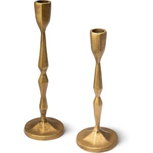 Gold Candlestick Holders Set of 2  Brass Taper Candle Holders for Elegant Tabletop or Mantel Decor Gold Candlestick Holders Set of 2  Brass Taper Candle Holders for Elegant Tabletop or Mantel Decor