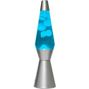 Lava Lamp Magma with Beautiful Colors 4 x 16 in (Blue, Silver Base) US Plug