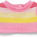 17cm Doll Clothes, Clothes Accessoriesor for 6.7 Inches Doll Clothes,Pink Top, White Overalls, Hair Bow & Charm for 6.7 inch Plush Dolls Accessories (Fresh White Overalls)