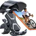 JOYROOM Bike Phone Holder Mount [Avoid Glare][Full Silicone Protection] Phone Mount for Scooter Ebike Bicycle Handlebar Cell Phone Clamp for iPhone 17 16 15 Pro Max S26, More 4.7-7" Phones