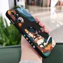 for Samsung Galaxy A55 5G Case Creative Design Flower Pattern A55 5G Case Slim Soft Silicone Protective Samsung A55 5G Phone Cover 6.6 inch-Astronaut Black