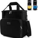 BAGLHER Coffee Maker Travel Bag Compatible with Keurig K-Mini, Keurig K-Express, Keurig K-Iced or Other Accessories, Portable Coffee Maker Case with Shoulder Strap for Travel, Black