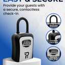 Rudy Run Key Lock Box for Outside Large Outdoor Lockbox for Keys with Code, 4-Digit Combination Hidden Safe to Hide a Key Outside, Portable Safe Key Storage, 6.7 in, 1 Pack