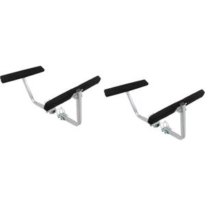 Boat Trailer Guides 2-4 Foot Bunk Boards Kit - 24 Inch Carpeted Guide On Tilting Side Bunks for High Beam, Box or C-Channel Trailers with Mounting Frames and Hardware
