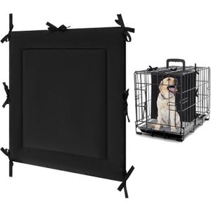 Thyle Dog Crate Divider Panel, Black Thick Dog Kennel Divider with Ties, Puppy Accessories for Puppy Training (1 Pcs,18" H X 16.5" W for 24" Crate)