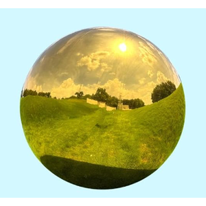 Gold Inflatable Mirror Ball, Big Shinny Mirror Balls Reusable Large PVC Disco Ball Balloon for Large Event Decoration, Party, Concerts, Stage, Wedding Decor, Without Air Pump (1 Pcs, 19.7in)