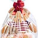 Wowfit Cello Clear Bags, 10 CT 30x40 inches - Durable & Easy-to-Use Cellophane Packaging Solution for Gift Baskets, Raffles, Birthday Events and More(Flat, No Gusset, Ribbon Not included)