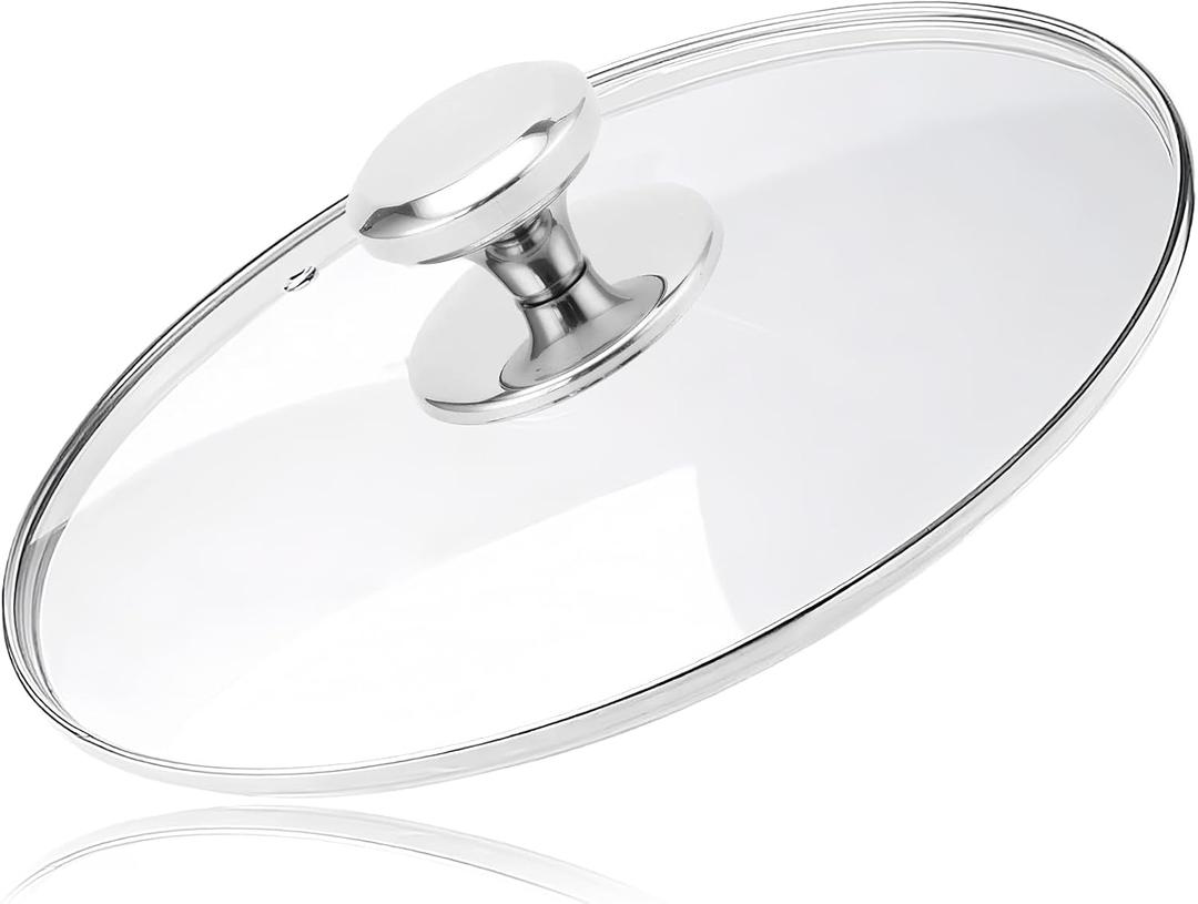 9.5 Inch Pot Cover, Tempered Glass Lid for Replacement, Frying Pan Lids 6,8,9.5,10.5,11,12,12.5 Inch Universal Lid for Pots and Pans