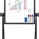 Stand White Board - 36x24 Magnetic Dry Erase Board Flipchart Easel Whiteboard, 3' x 2' Double Sided Easel Board Portable Whiteboard (Black)