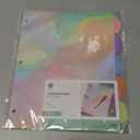 U Brands 5 Tab Poly Plastic Binder Dividers for 3 Ring Binder, 11" x 9.2", Lucent Dreams Pastels, Letter Size, Office Supplies