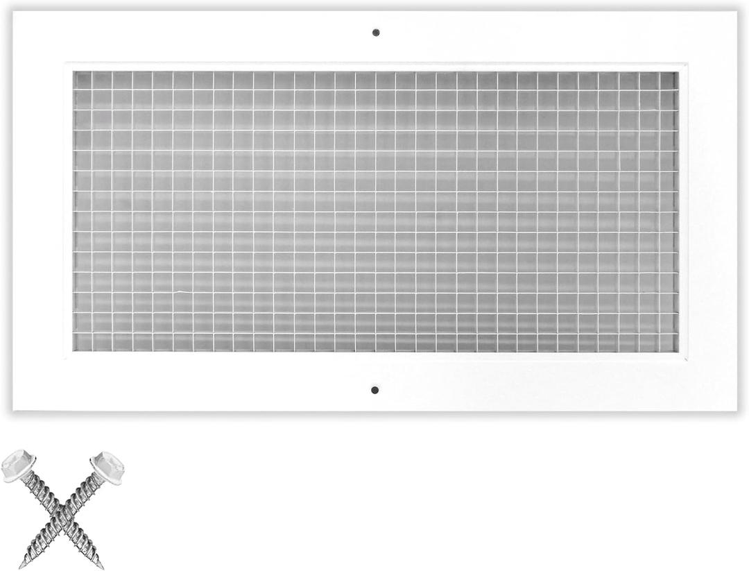 HVAC Premium 8" x 16" or 16" x 8" Cube Core Eggcrate Return Air Grille - Aluminum Rust Proof - HVAC Vent Duct Cover - White [Outer Dimensions: 9.75 X 17.75]