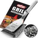 GRILLART Grill Brush Bristle Free, Safe Grill Brush for Outdoor Grill, SteamWizards BBQ Grill Cleaning Brush Kit, Replaceable Head Grill Scraper Tool, Grill Cleaner BBQ Accessories, Gifts for Men/Dad