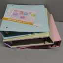 SUNEE 3 Ring Binder 3 Inch 4 Pack, 3" Large Clear View Binders Three Ring PVC-Free (Fit 8.5x11 Inches) for School or Office Supplies, Assorted Pastel