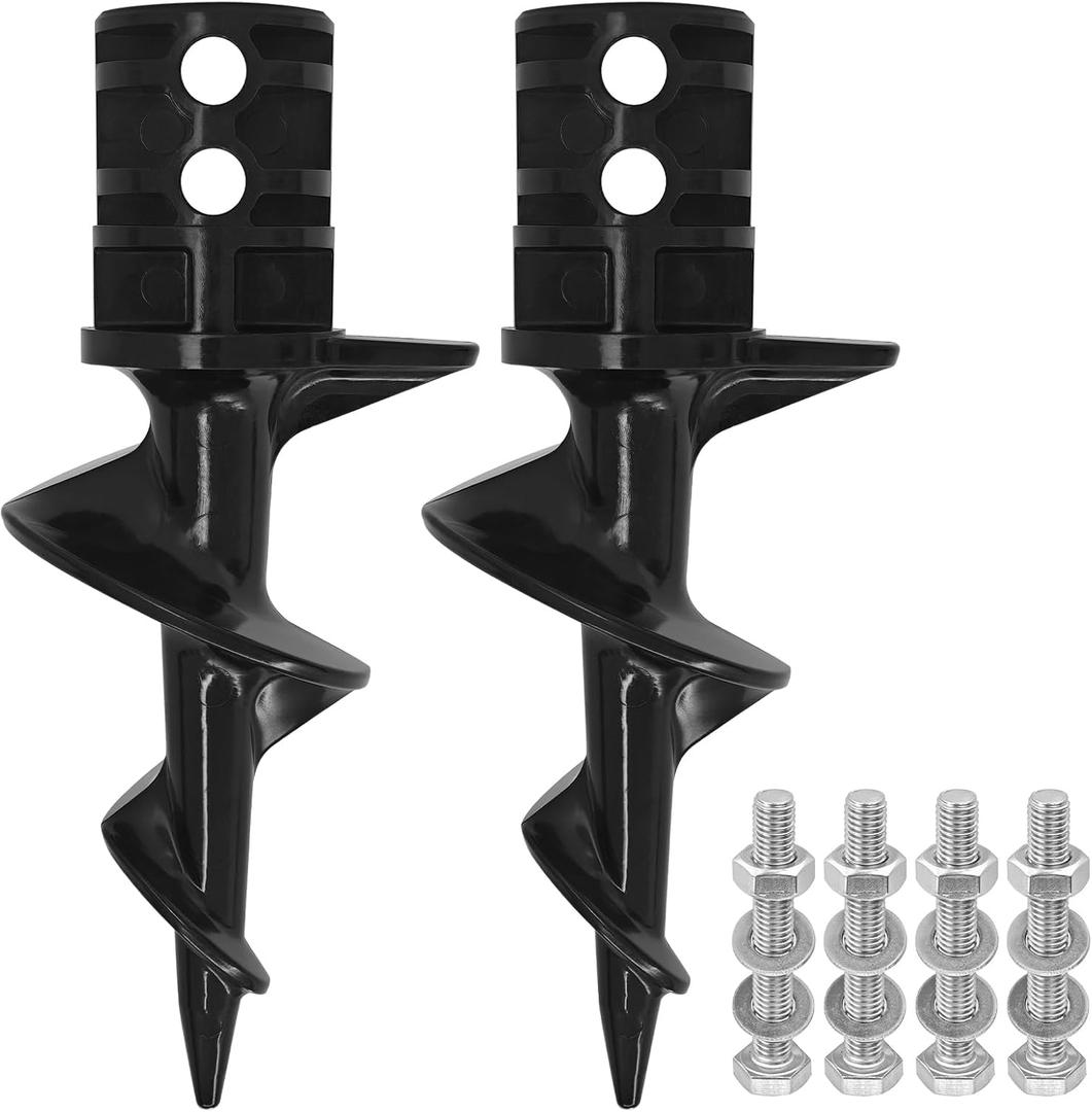 Dock Auger for 2" OD Pipe w/ 1.725" ID or 1.790" ID, Dock Sand Auger for PVC Tubing Sandbar Anchor or Aluminum Dock Post Pole,Stationary/Floating Dock Auger Anchors for Mud,Sand,Lake,Clay,River Bottom