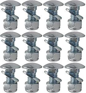 710-0451 784-5580 712-04063 (12/Pack) Replacement Stainless Steel Skid Shoe Bolts Carriage Bolts Nuts and Washers Kit for MTD Cub Cadet Snow Blower (5/16-18) 3/4"
