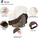 Bitubi Waterproof 2 Pack Outdoor Swivel Chair Cover for Patio Chair Size Up to 33W x 35D x 38.5H inch,Outdoor Lawn Patio Furniture Covers (Brown)