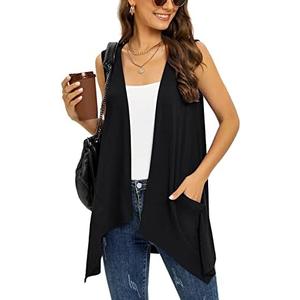 Veryoung Women's Lightweight Cardigan Casual Soft Long Sleeve Floral Knit Cardigans with Pockets High Low Hem Draped Duster Size XL