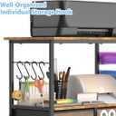 Storage Cart Compatible with Cricut, Roll Holders with 2 Drawers, Rolling Craft Cabinet Table for Accessories Holder,Tool Hook for Craft Room Home