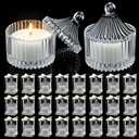 24 Pack Wedding Candle Favors for Guests in Glass Personalized Favors Candles Bulk Souvenirs Bridal Proposal Gift Thanks for Coming Wedding Party