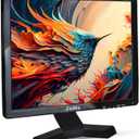 JaiHo 17 Inch PC Monitor TFT LCD Monitor - 1280 x 1024 Resolution 4:3 HDMI Monitor Color Display Screen with HDMI/VGA/BNC/AV/USB Earphone Input, Built-in Dual Speakers, Black