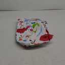 misaya Rectangle Vinyl Tablecloth, Fitted Table Cover, 100% Waterproof, Elastic Edge, Flannel Backing, Plastic Table Cloth Fit 4 Foot Folding Tables for Picnic, Camping, Outdoor (Flowers, 24x48 inch) (Off White)