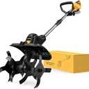 Cordless Tiller Cultivator for Dewalt 20v Max Battery (No Battery) | 360RPM,11.8" Tilling Width ＆ 8.6" Depth, Battery Powered Tiller for Gardening, Electric Tiller for Soil Cultivation/Lawn