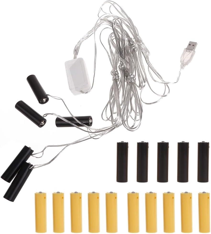 AA Battery Eliminator, Replace AA Batteries Power Supply Adapter, Fake Battery Power Adapter for LED Fairy Light, Thermostat, Table Lamp, Radio, Clocks, Wireless Electronics (5)