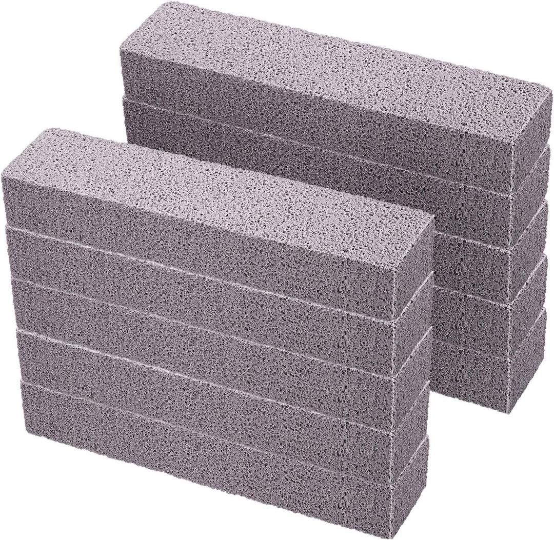 Chinco 10 Packs Pumice Stick for Cheaning, Pumice Scouring Stone Pad Removing Stain Grime Without Leaving Scratches for Kitchen Oven Stove Home Bathroom Toilet Pool House Cleaning Supplies