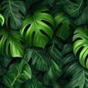 Tropical Green Leaves Background Mural, Large Wall Background Wallpaper, Decorate The Bedroom, Bathroom, Living Room Walls(Non-self-Adhesive)