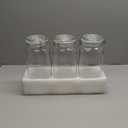 3 Pack 78oz Mason Glass Jars with Clamp Lids, Large Clear Airtight Food Storage Containers, Glass Canisters for Coffee, Sugar, Flour, Pasta, Spices, BPA-Free