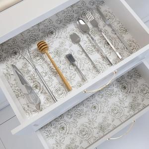Shelf and Drawer Kitchen Cabinet Liner, Strong Waterproof Rose, 24inx 10FT, 23.6"W x 118"L