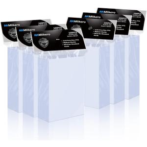 Mlikero 600 Count Card Sleeves, Clear Soft Trading Card Sleeves, Polypropylene (PP), Fit for MTG, TCG, Baseball, Football, Game Cards