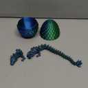 TBOLINE 12" 3D Printed Dragon Egg, Cool 3D Printer Articulated Crystal Dragon Toys for Kids, Surprise Animals Figurines Fidget Dinosaur Eggs Toys for Boys Kids Teen 5-7 4-6 8-12 (Laser Green)