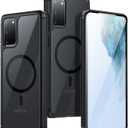 For Samsung Galaxy S20 Magnetic Case - [Compatible with Magsafe Accessory][Military Drop Protection] Soft TPU Bumper + Translucent Matte Back Cover for S20, Matte Black
