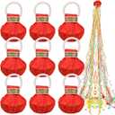 12 Pack Throw Streamers, Colorful Hand Throw Confetti Poppers, No Mess Paper Crackers, Romantic Confetti Streamer for Wedding, Birthday, Party, Graduation, Celebrations, Party Favors